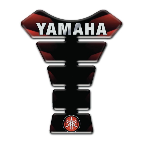 Yamaha Tank Guard Pads Unique Black Red Design Small Logo Edition 