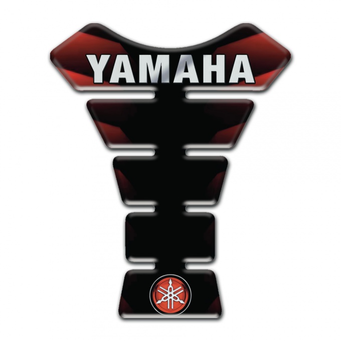 Yamaha Tank Guard Pads Unique Black Red Design Small Logo Edition 