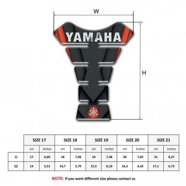 Yamaha Tank Pad Protector Logo Inscription Style Racing Edition 