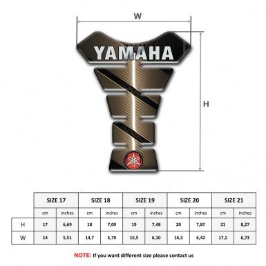Yamaha Tank Fuse Anti Slip Sticker Bronze Edition 