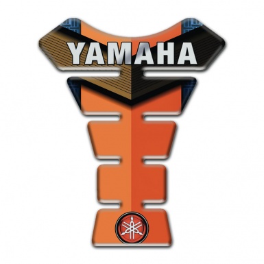 Yamaha Tank Pad Motorbike Orange Style base Logo Inscription 