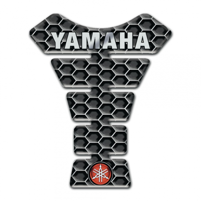 Yamaha Tank Guard Pads dark Honeycomb Style Small Logo 