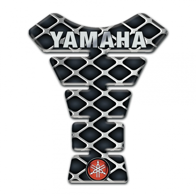 Yamaha Tank Pad Motorbike Large Grid base Effect Logo Inscription Style 