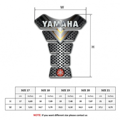 Yamaha Tank Protector Perforated Mertal Style and Small Logo 