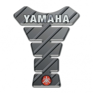 Yamaha Tank Guard Pads Clear Gray Base Logo Inscription Style 