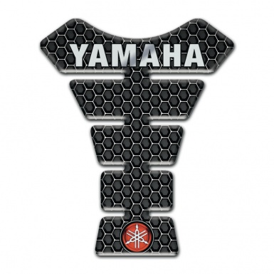 Yamaha Tank Protector Perforated Steel Style Grey Inscription 