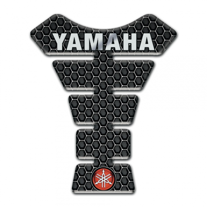 Yamaha Tank Protector Perforated Steel Style Grey Inscription 