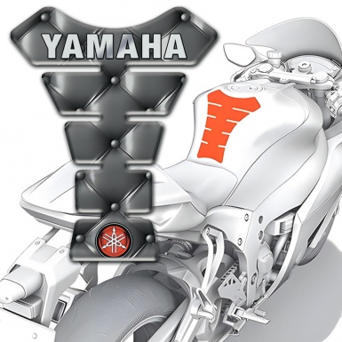 Yamaha Tank Guard Pads Gray Leather effect model 