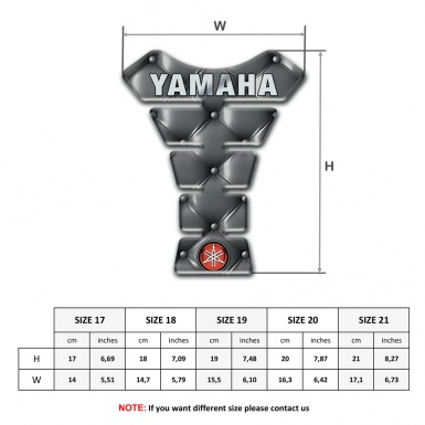Yamaha Tank Guard Pads Gray Leather effect model 