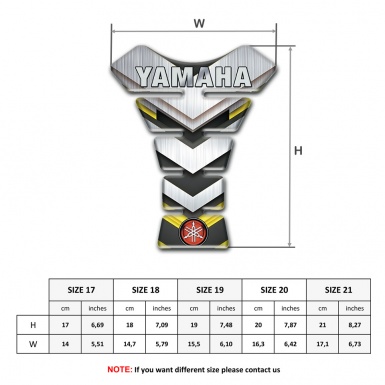 Yamaha Tank Pad Protector Silver V Shape Elements Edition 