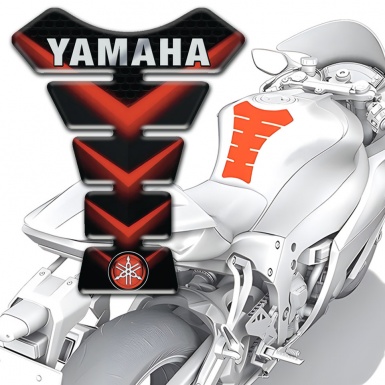 Yamaha  Tank Guard Pads Red V Shape Lights Edition