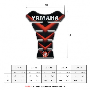 Yamaha  Tank Guard Pads Red V Shape Lights Edition