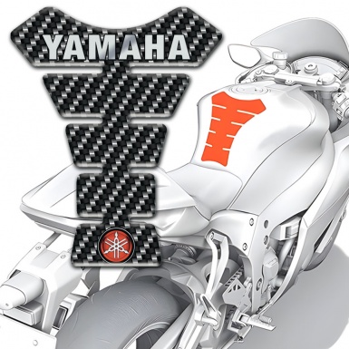 Yamaha Tank Protector Style Dark carbon Base Logo Inscription 