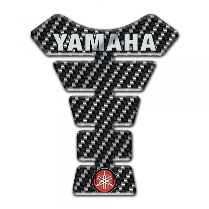 Yamaha Tank Protector Style Dark carbon Base Logo Inscription 
