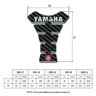 Yamaha Tank Guard Pads Black Carbon with Logo Inscription 