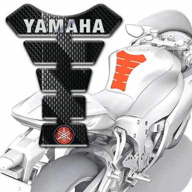 Yamaha Tank Fuse High-Quality Silicone Sticker with Logo Inscription Style 