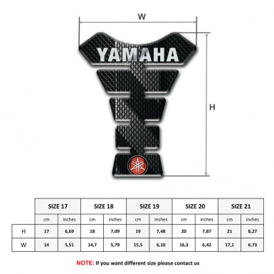 Yamaha Tank Fuse High-Quality Silicone Sticker with Logo Inscription Style 