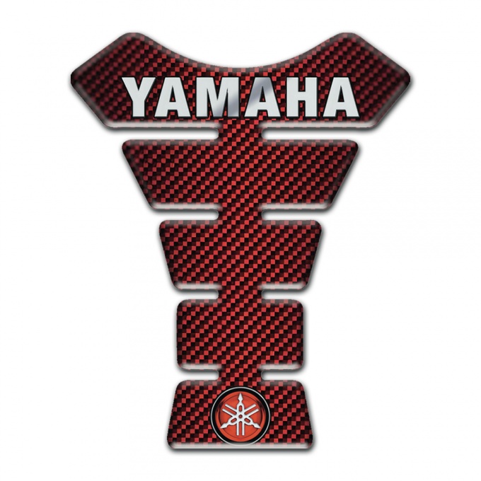 Yamaha Tank Pad Motorbike Red carbon model with Small Logo 