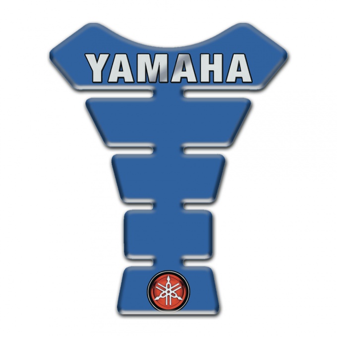 Yamaha Tank Pad Motorbike Blue Design Grey Logo 