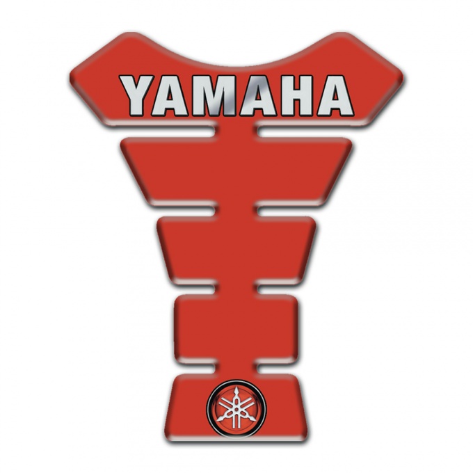Yamaha Tank Protector Red Design Gray Logo 