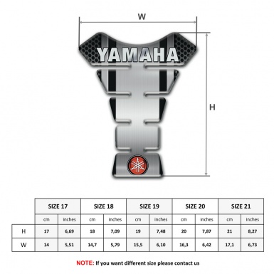 Yamaha Tank Protector Center Grey Decoration Small Logo 