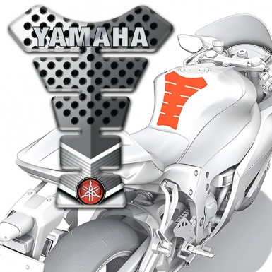 Yamaha Tank Fuse Style Perforated Metal Base and Small Logo Edition 