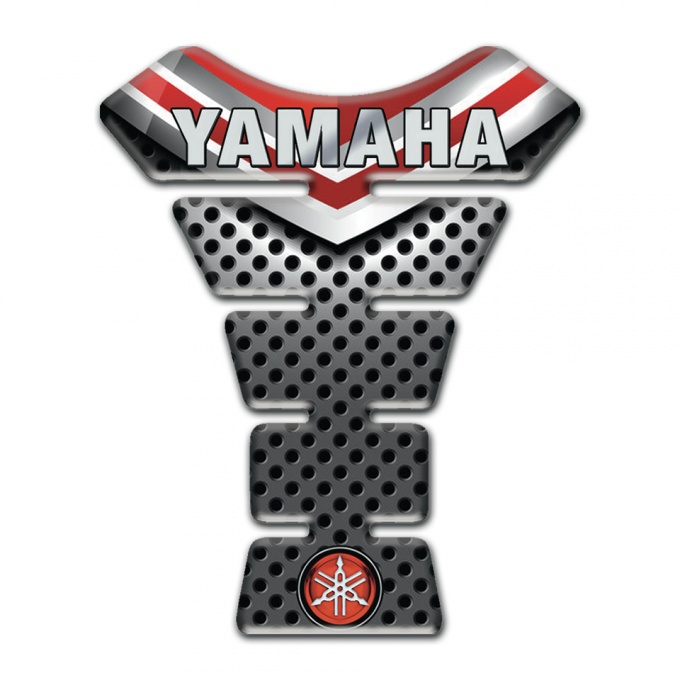 Yamaha Tank Pad Motorbike High-Quality Silicone Sticker with Gray Logo Inscription