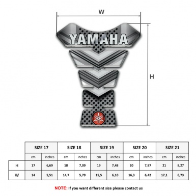 Yamaha Tank Pad Protector Racing Edition Model and Small Logo 