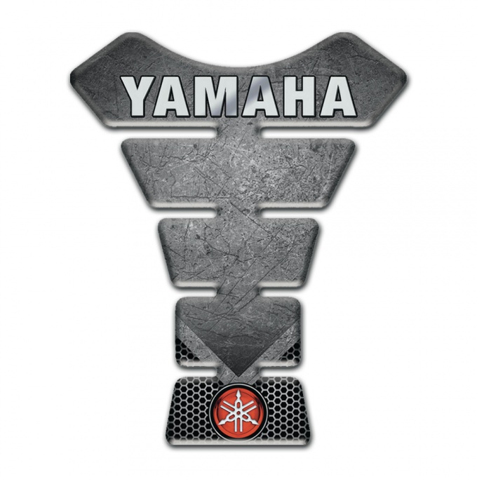 Yamaha  Tank Guard Pads Scratched stone Effect anD Gray Logo Inscription 