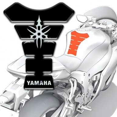 Yamaha Tank Fuse Black Design White Logo 