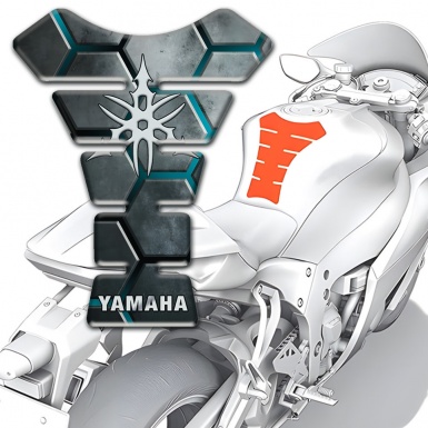 Yamaha Tank Pad Protector Turquoise Channels Design 