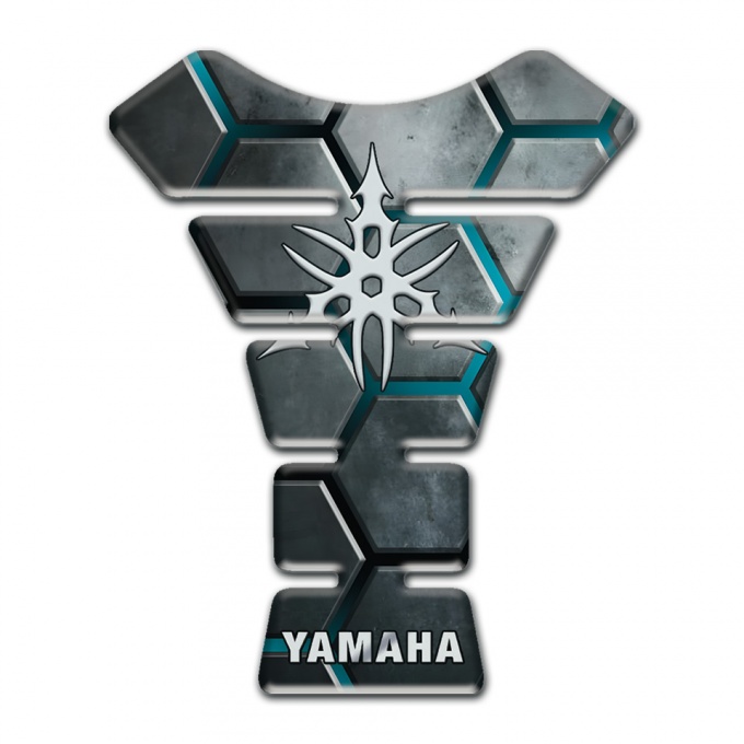 Yamaha Tank Pad Protector Turquoise Channels Design 