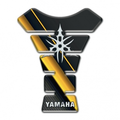 Yamaha Tank Fuse Diagonal Yellow bands Design White Logo 