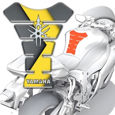 Yamaha Tank Guard Pad Yellow Grey base Decoration Stylish Logo 
