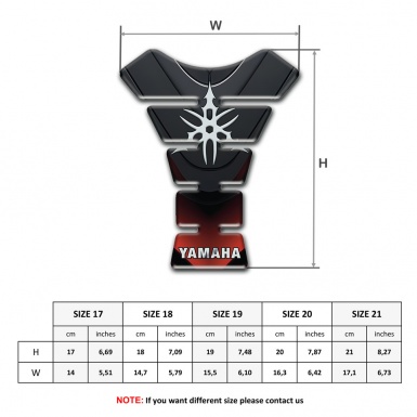 Yamaha Tank Pad Protector Silicone Sticker with Stylish logo 