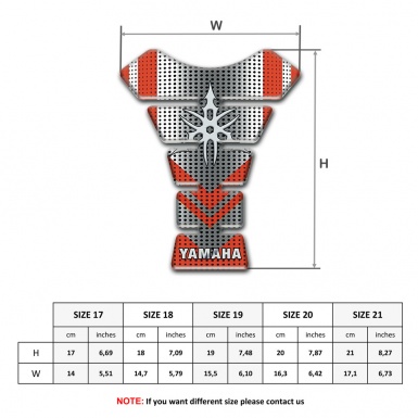 Yamaha Tank Guard Pads Unique Grey Red Model 