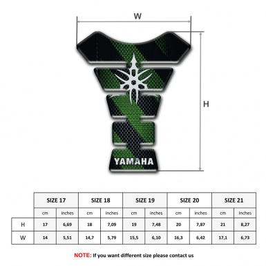 Yamaha Tank Protector Diagonal Green Bands Style 