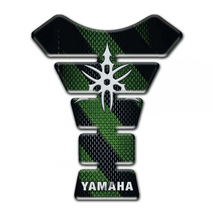 Yamaha Tank Protector Diagonal Green Bands Style 