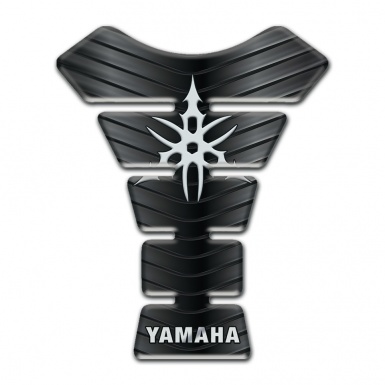 Yamaha Tank Pad Motorbike Rubber Effect base and White Logo 