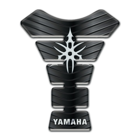 Yamaha Tank Pad Motorbike Rubber Effect base and White Logo 