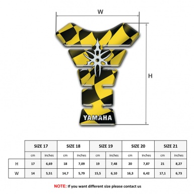 Yamaha Tank Protector Black Yellow Squares Version 