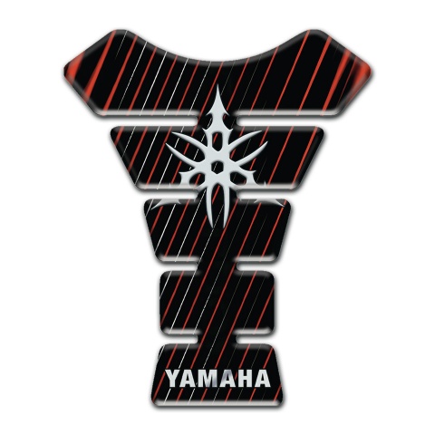Yamaha Tank Pad Protector Black with Thin Lines Style 