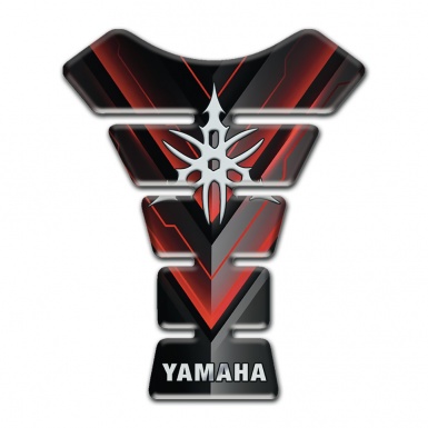 Yamaha Tank Protector White Logo Stylish Background