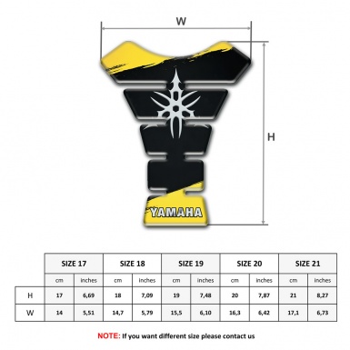Yamaha Tank Guard Pads Yellow Black Paints Base Stylish logo 