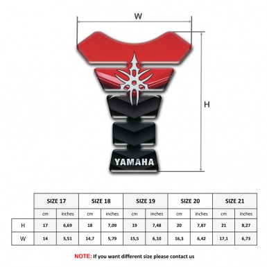 Yamaha Tank Pad Protector Red Black Type 