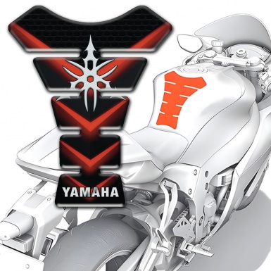 Yamaha Tank Guard Pads Red V Shape Lights Effect Type 