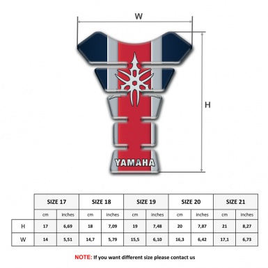 Yamaha Tank Pad Protector High End Silicone Sticker Model 