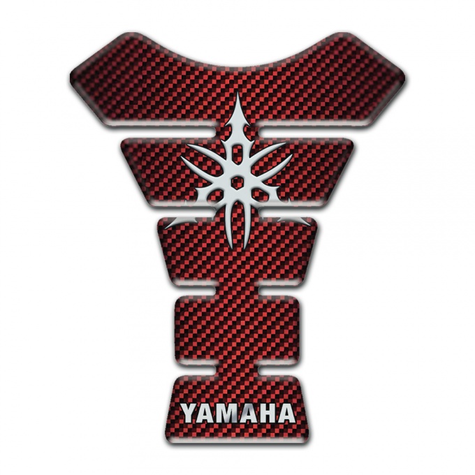 Yamaha Tank Protector Style Red carbon 
