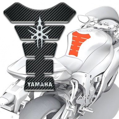Yamaha Tank Guard Pads Stylish Logo and Black carbon Base 