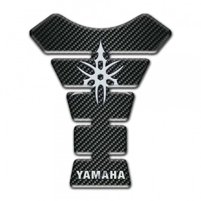 Yamaha Tank Guard Pads Stylish Logo and Black carbon Base 